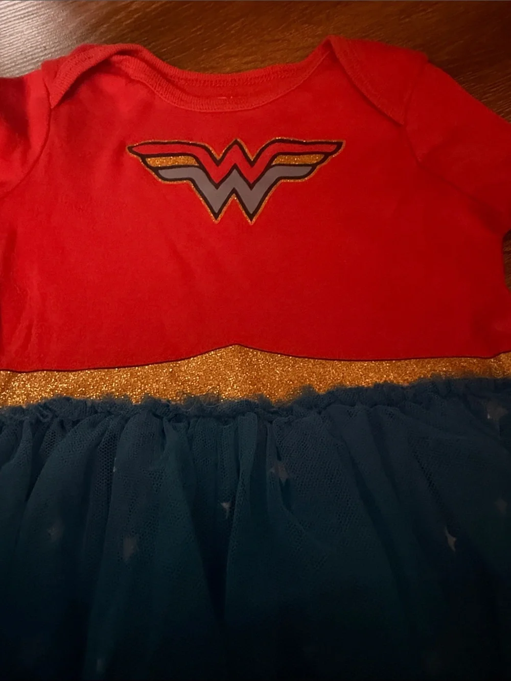 Girls Superhero Tutu Dress Costume in Red & Blue